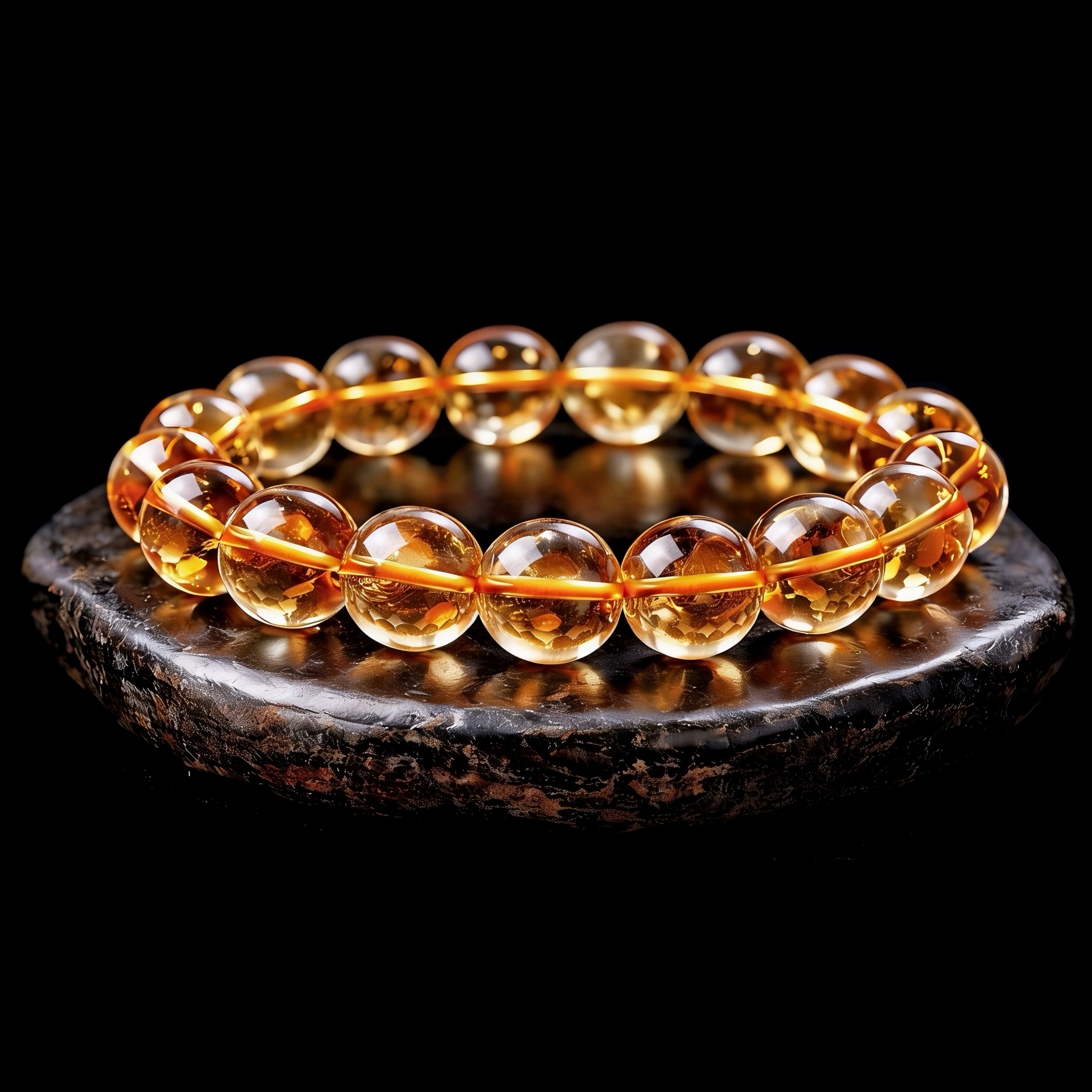 Citrine Bracelet- Natural 9A Grade Citrine -【Greatly Attract Wealth】