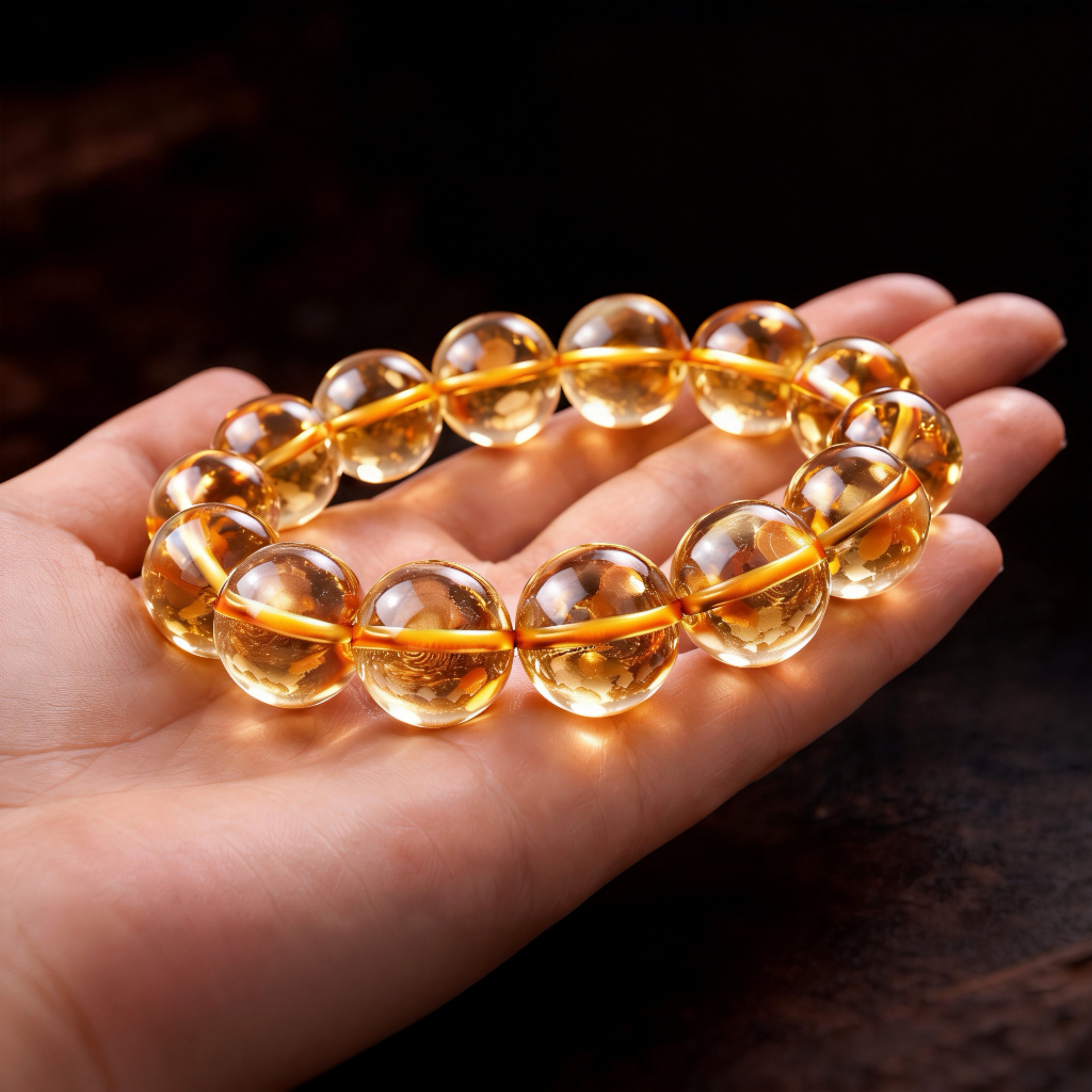 Citrine Bracelet- Natural 9A Grade Citrine -【Greatly Attract Wealth】