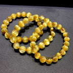 Golden Hair Crystal Bracelet Rutilated Quartz-【Attract Wealth & Gather Energy】