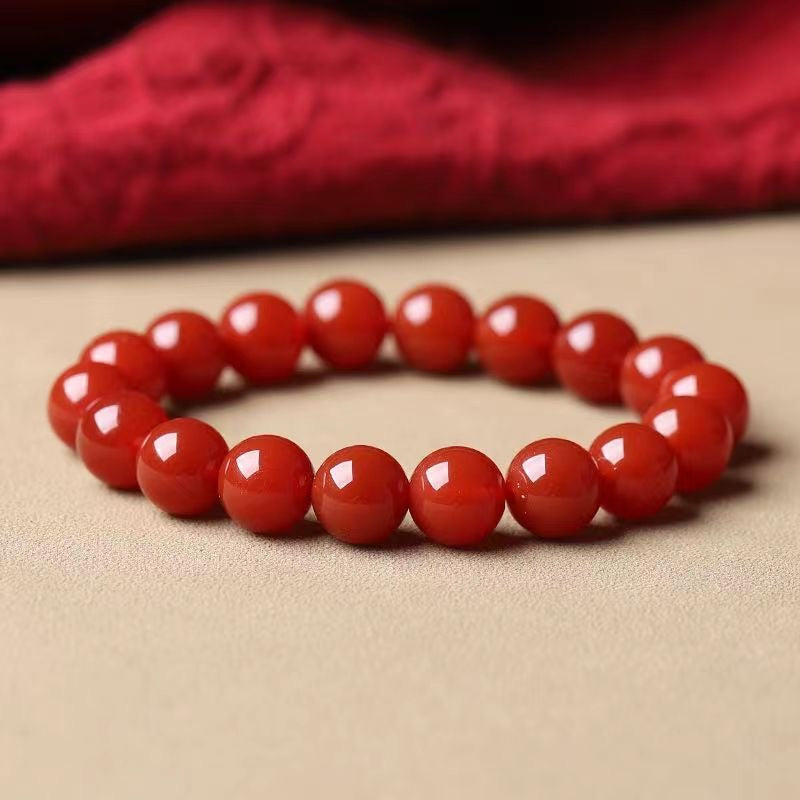 Natural Red Agate Chalcedony Bracelet -【Beautify Skin & Prolong Life】