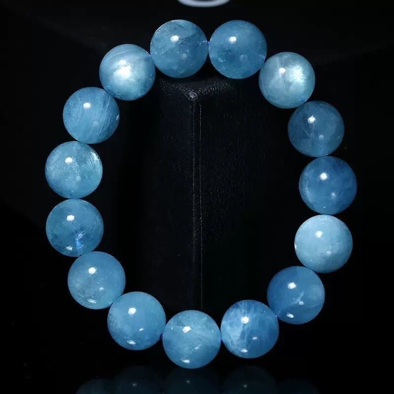 Pure Natural Aquamarine Bracelet -【Zen Meditation & Energy Cleansing】